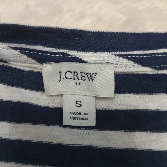 J. Crew Women's Navy Blue Stripped Tank Top Size S - Picture 6 of 7